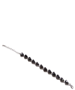 Teardrop Rhinestone Bracelet Link BL810001 BLACK